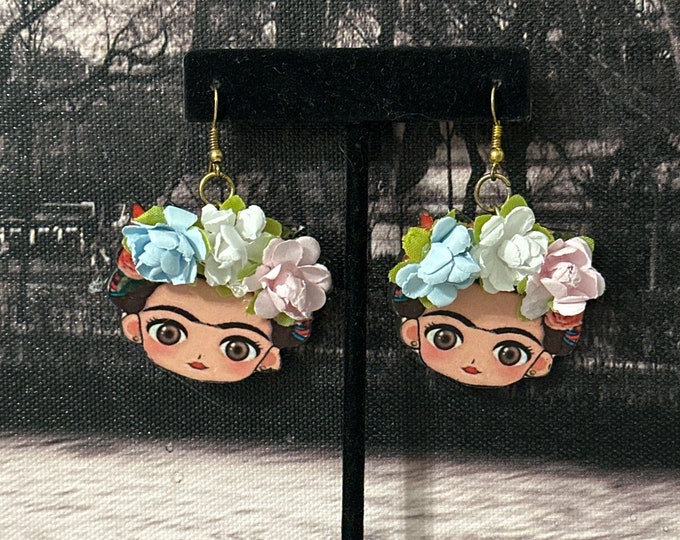 Frida wooden earrings