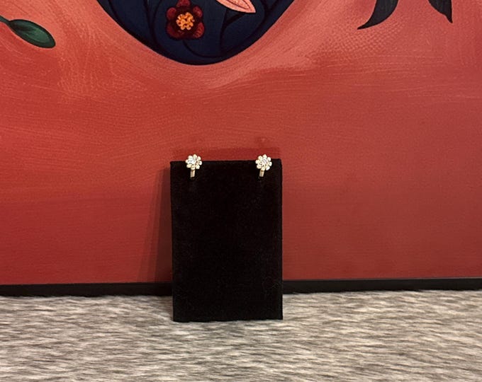 Little flower earrings in gold plated