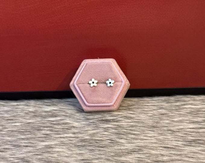 925 sterling silver flower earrings