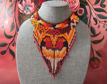 Handmade macaw necklace