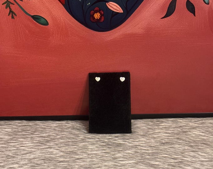 Heart earrings in 14k gold plated