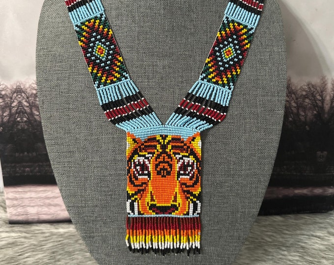 Handmade tiger necklace