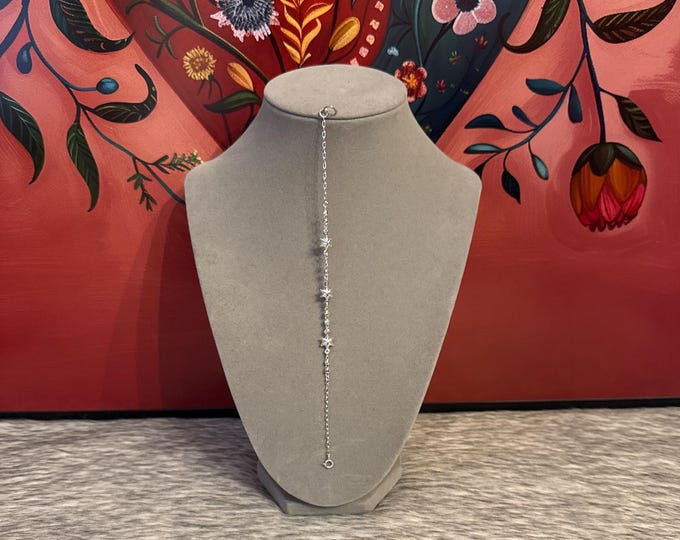 Silver star bracelet