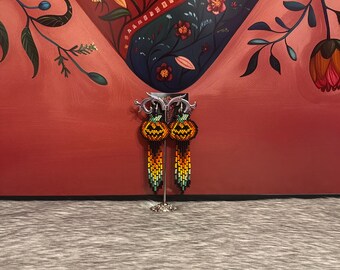Spooky pumpkin earrings