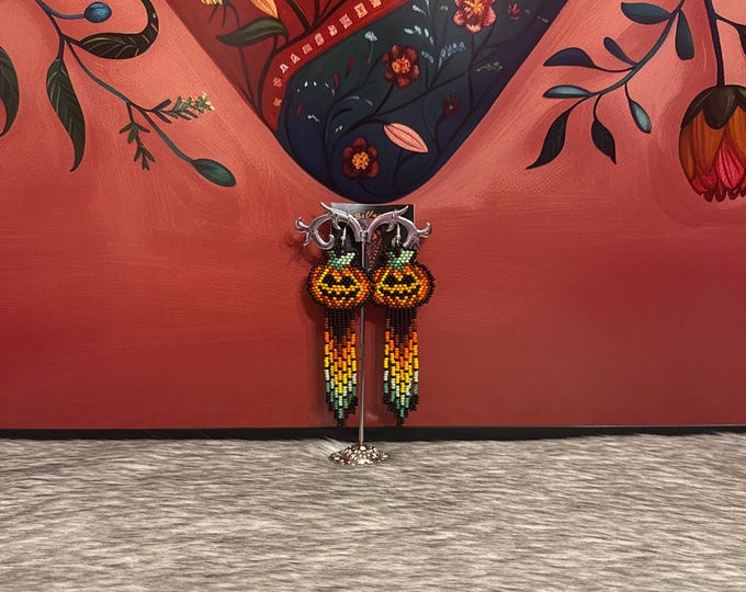 Spooky pumpkin earrings