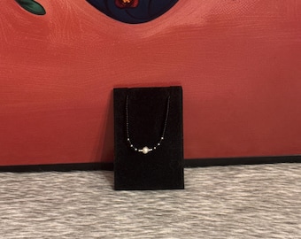 Thread bracelet with 925 silver and cultured river pearl