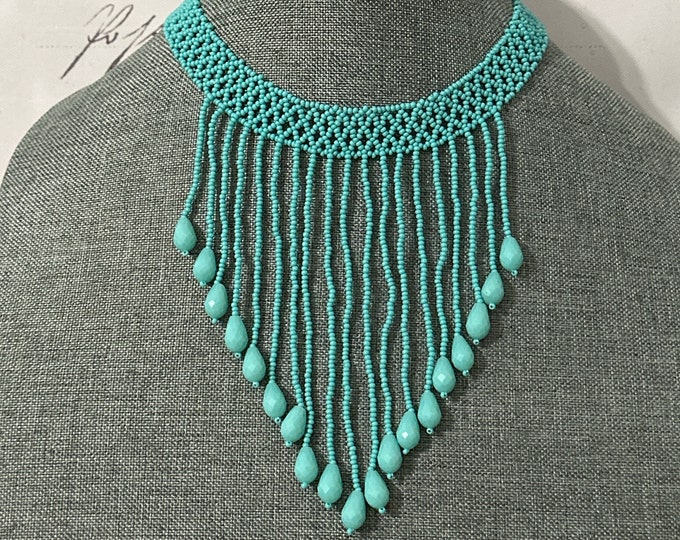 Crystal droplet necklace