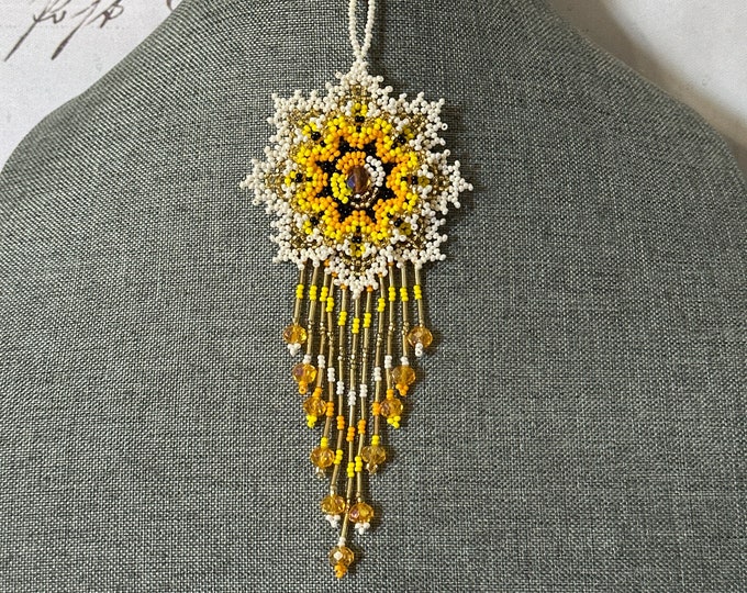 Crystal flower dream catcher