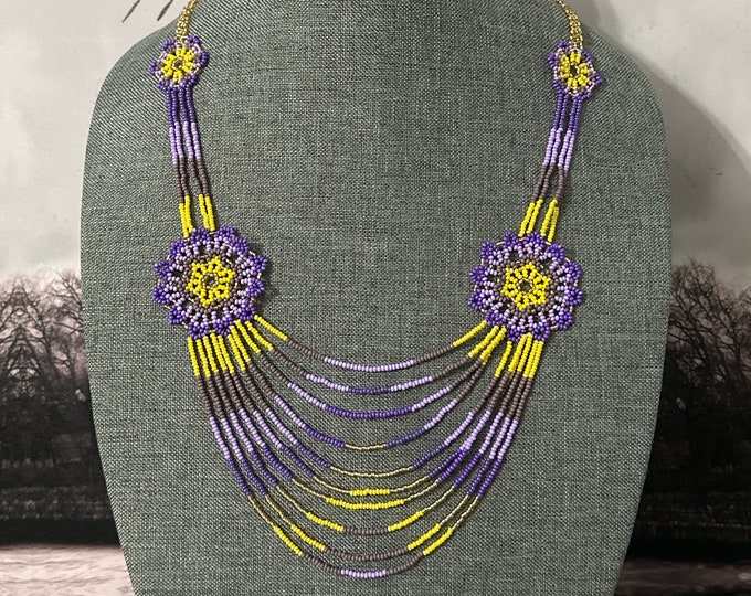 Handcrafted necklace and earrings set