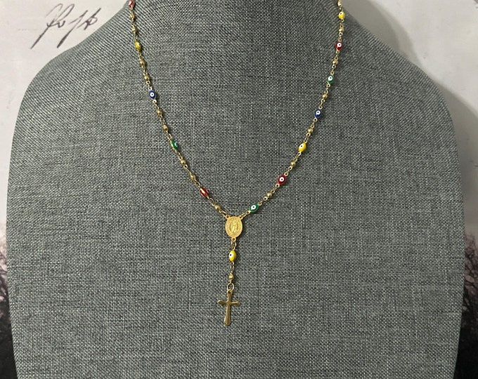 Multicolored rosary eyes