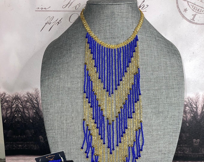 Tlaloc necklace, earrings and bracelet set