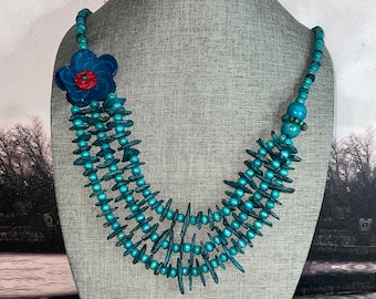 Organic necklace and earrings set