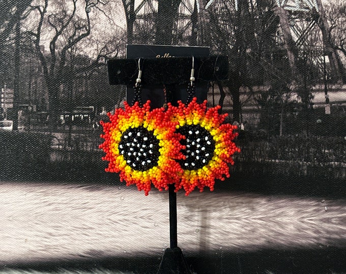 Sunflower earrings