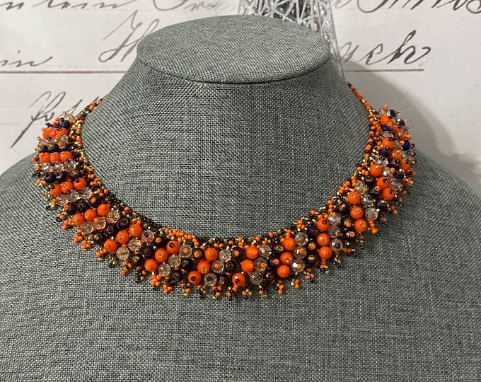 Crystal necklace, bracelet and earrings set