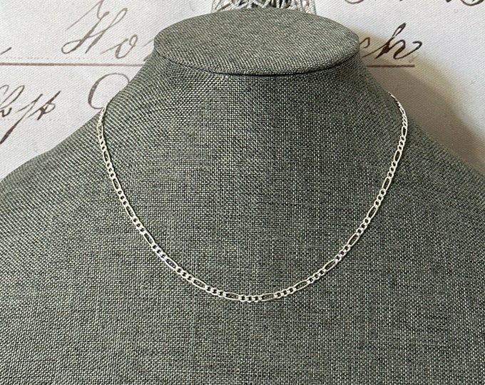 925 silver Figaro style chain 18 inches