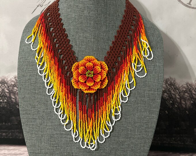 Cappuccino necklace and earrings set