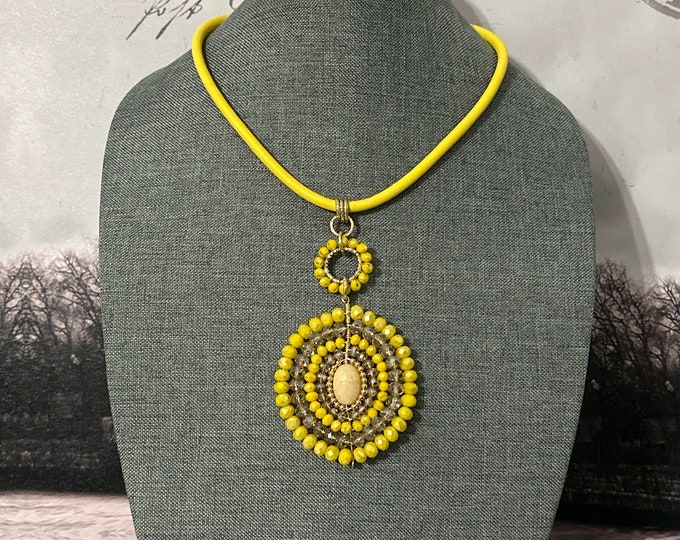 Crystal necklace and earrings set