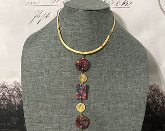 Confetti choker and earrings set