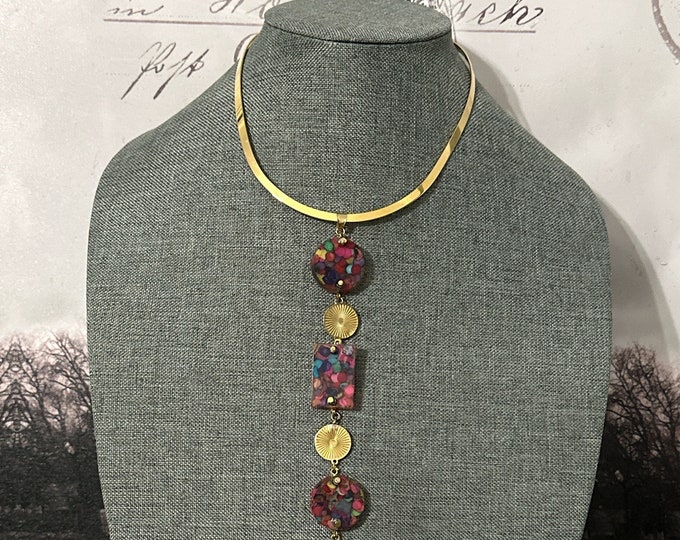 Confetti choker and earrings set