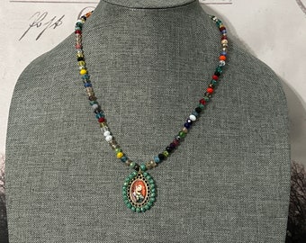 Necklace set with crystal bracelets