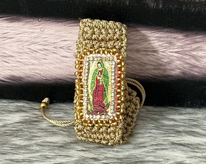 Macramé Bracelet Virgin of Guadalupe
