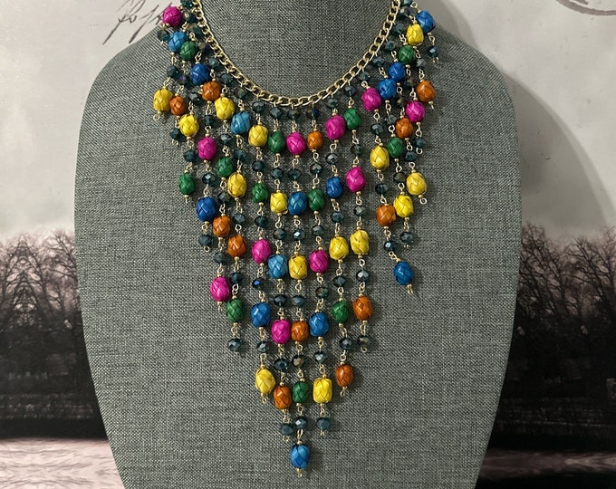Barrel necklace and earrings set
