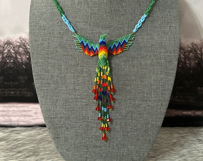 Handmade hummingbird necklace