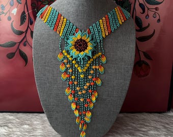 Sunflower petal necklace