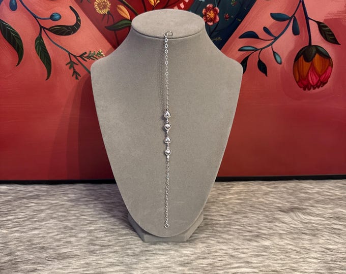 Silver heart bracelet