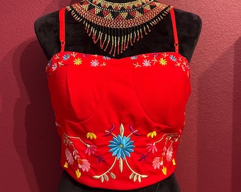 Handmade corset-style blouse