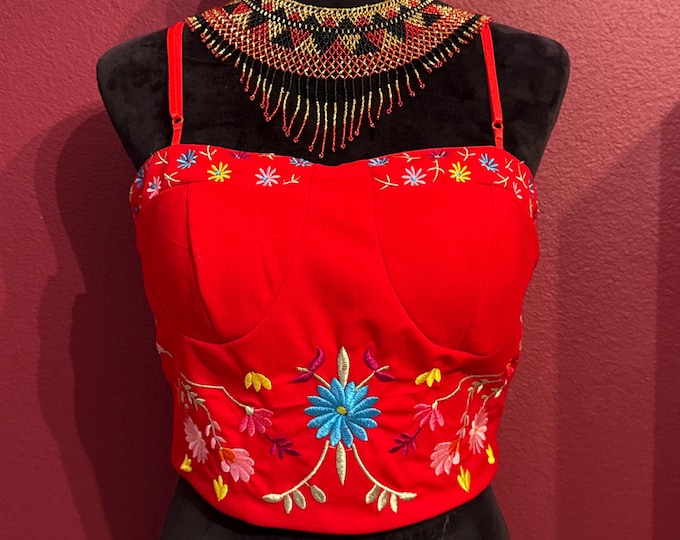 Handmade corset-style blouse
