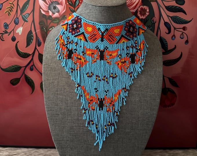 Monarch-inspired necklace, earring, and bracelet set