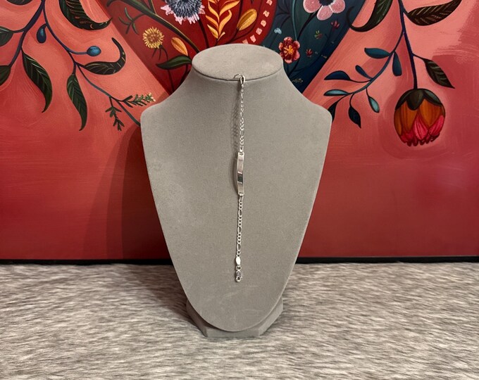 Unisex Figaro style bracelet with 925 silver plate