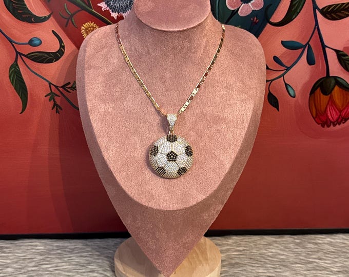 Chain with soccer ball pendant