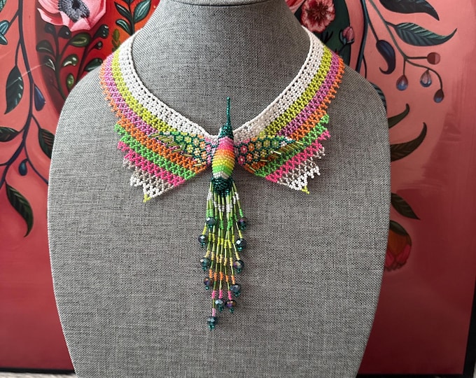 Hummingbird necklace set with earrings and bracelet