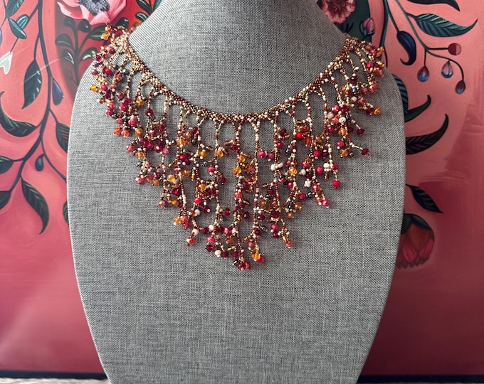 Roots necklace with earrings and bracelet set