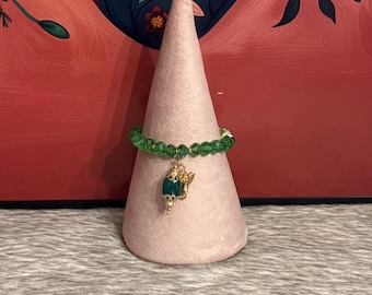 Angel bracelet with natural agates and Czech crystals.