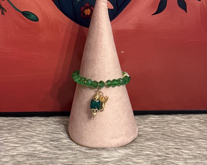 Angel bracelet with natural agates and Czech crystals.