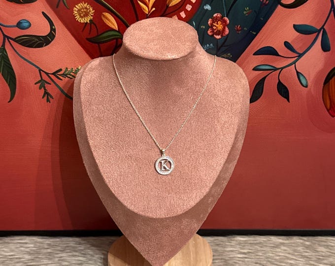 Necklace with letter K pendant