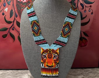 Handmade tiger necklace