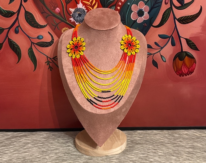 Handmade necklace and earring set