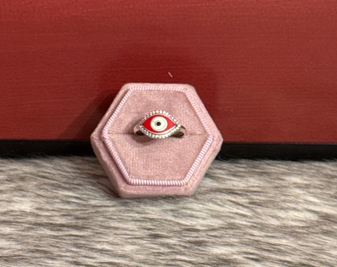 925 silver eye ring size 7 and 8.5