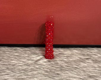 Braided crystal and bead bracelet