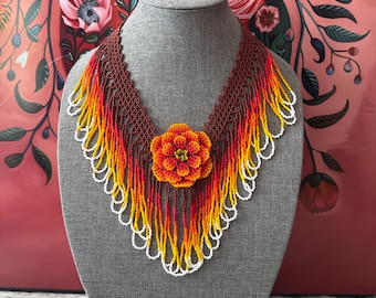 Cappuccino necklace and earring set