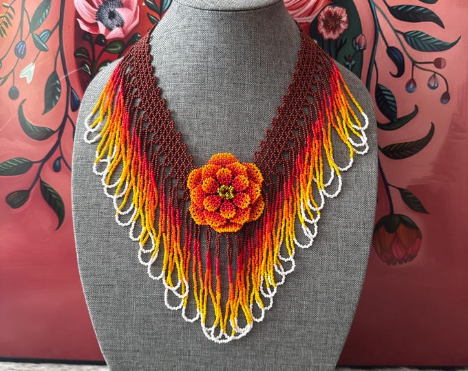 Cappuccino necklace and earring set