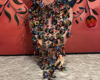 Maxi necklace with grandma's little dishes