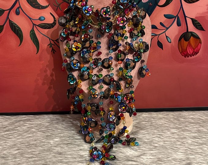 Maxi necklace with grandma's little dishes