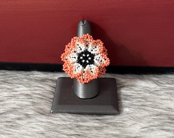 Peyote flower rings