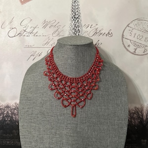 Crystal net necklace