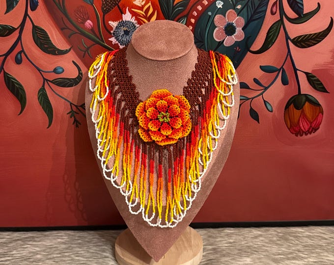 Cappuccino necklace and earring set